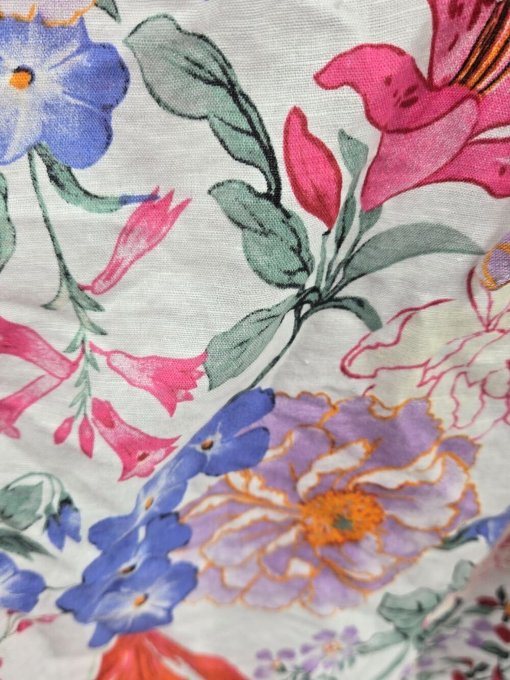 Floral Off-Shoulder Peasant Blouse in Multi Color - Picture 4 of 8